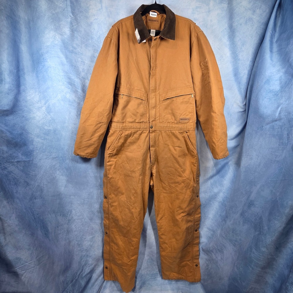 Wolverine Livingston Brown Duck Insulated Coveralls Mens XLG Tall W1125600-227